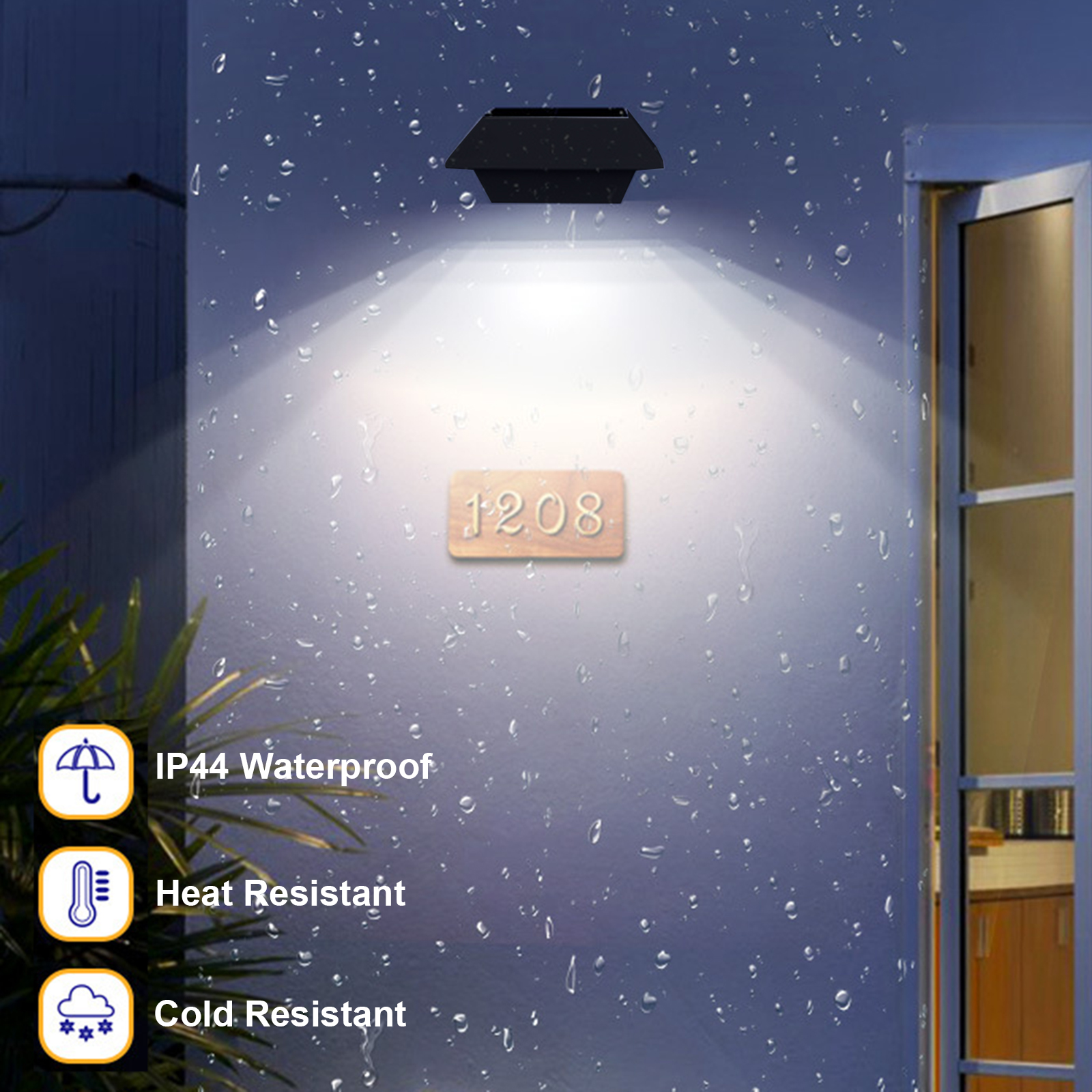 Solar Waterproof Wall Light Outdoor Courtyard Decoration LEDs Solar Powered Landscape Lighting Lamp