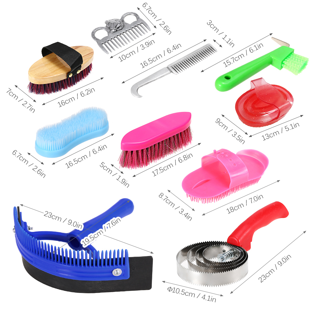 Brosse Cheval Wahl Professionnelle Brosse Curry Wahl Pour Cheval - Noir, Caoutchouc Souple, Soins équins, Modèle Professionnel 858712 Accessoire Toilettage Cheval