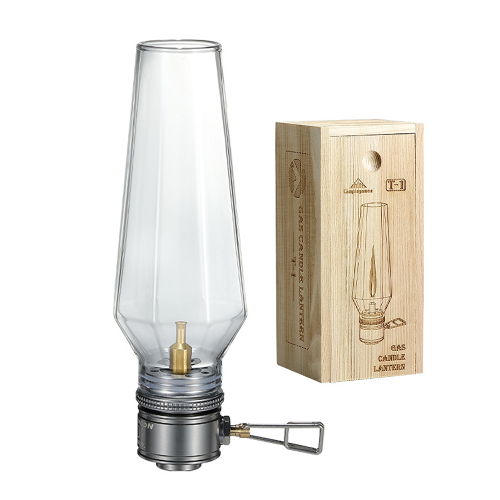 CAMPINGMOON Outdoor Gas Candle Lamp for Backpacking Camping