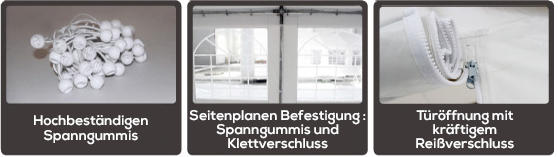 Seitenplanen - wie können Sie Ihre Planen an der struktur befestigen ? PVC 480g/m²