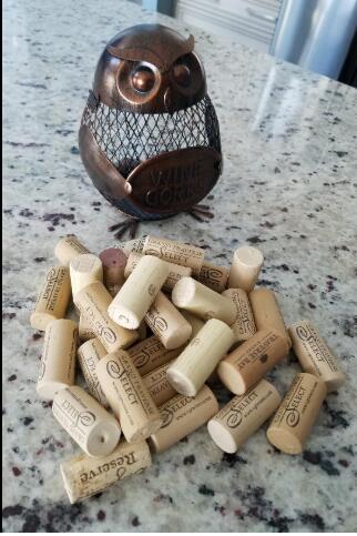 owl wine cork holder