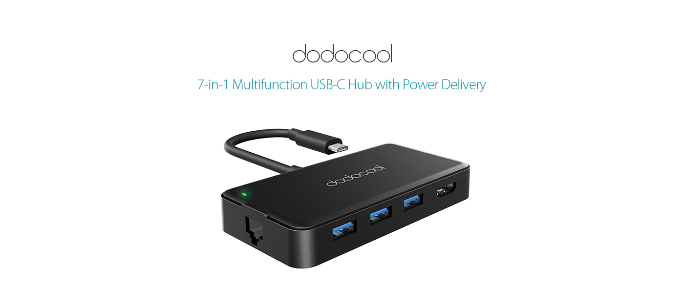 $18 OFF dodocool 7-in-1 Multifunction USB-C Hub,free shipping $27.99(Code:DC3518) from TOMTOP Technology Co., Ltd
