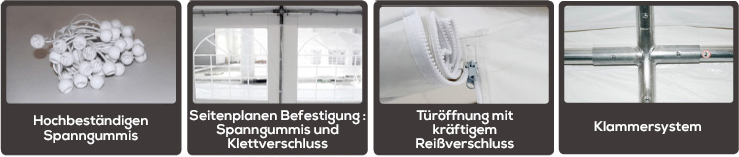 Beschreibung von der Seitenwänden - 38mm Stahlrohres Zelt