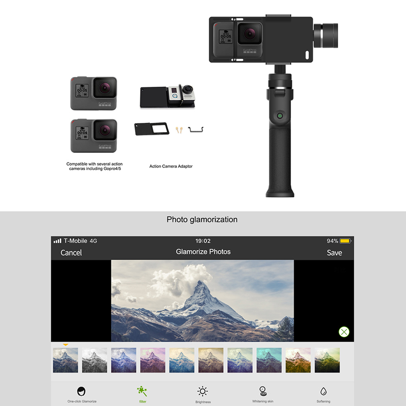 3-Axis Handheld Stabilizer FUNSNAP CAPTURE + Free Case - iDrones.Ro