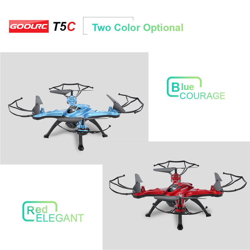 GoolRC T5C 2.4GHz 4CH 6-axis Gyro 2.0MP HD Camera RC Quadcopter with One  Key Return CF Mode 360° Eversion Function