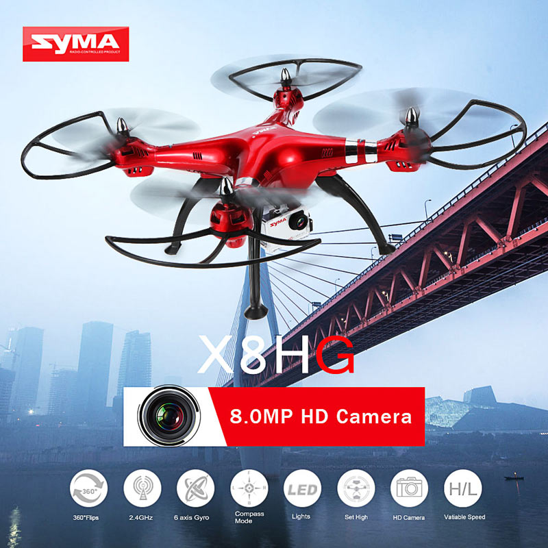 Duży dron Syma X8HG RC, wersja RTF, kamera 8MP za 62$ (~233zł) - TomTop