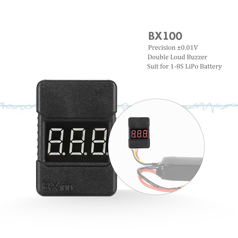 Lipo Battery Voltage Tester 1S-8S link Low Buzzer Alarm