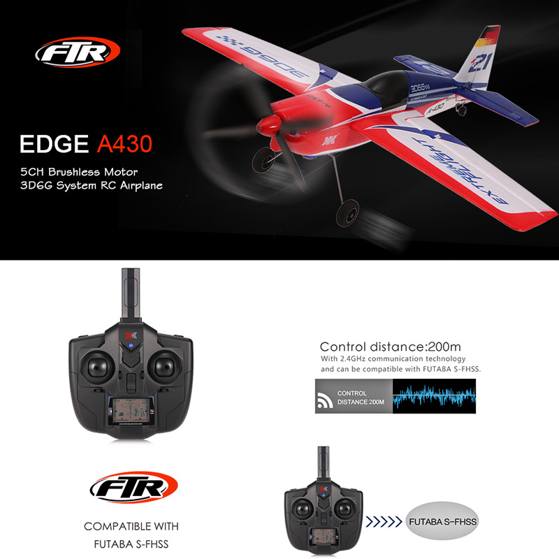 Get $10 off For XK A430 2.4G 5CH Brushless Motor 3D6G System RC Airplane 430mm Wingspan EPS Aircraft Compatible Futaba S-FHSS RTF with code EJ6532 Only $99.99 +free shipping from RCMOMENT