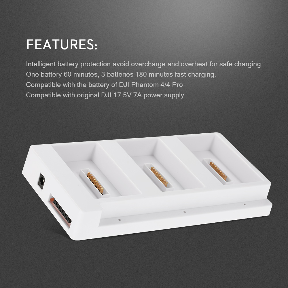 OCDAY Intelligent 3 in 1 Battery Charging Hub for DJI Phantom 4/4 Pro