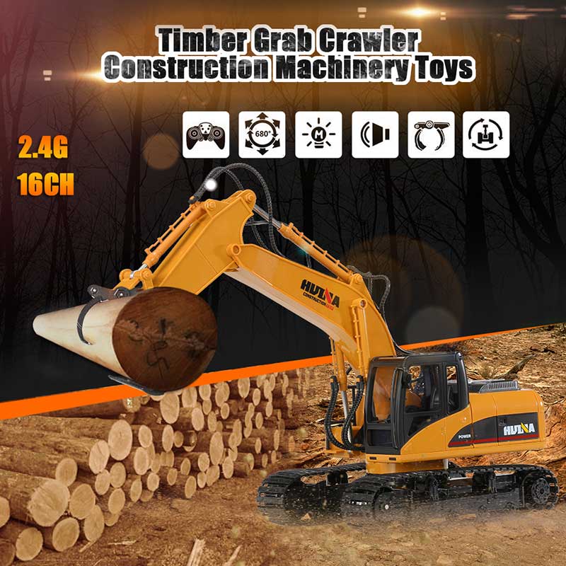 Get $5 Off For HUI NA TOYS NO.1570 Excavator Timber Grab Crawler Truck 2.4G 16CH RC Engineering Vehicle Toys with code EJRM7038 Only $65.2 +free shipping from RCMOMENT