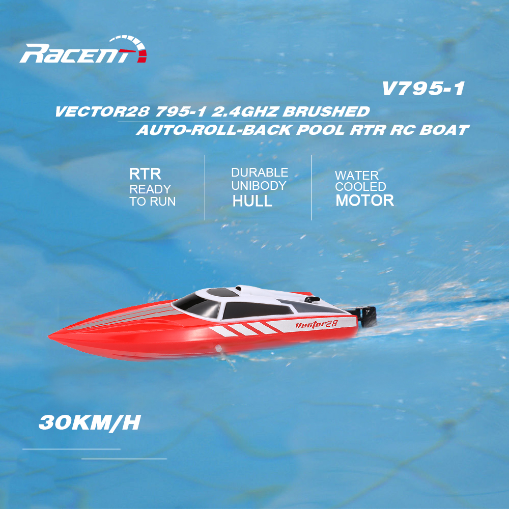 $6 OFF Volantex Vector28 795-1 2.4GHz 30km/h RC Racing Boat - Red,free shipping $29.99(Code:TT7191) from TOMTOP Technology Co., Ltd