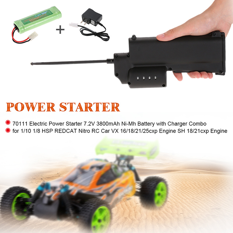 Handheld Electric Power Starter Start Bar for 1/10 1/8 HSP REDCAT NITRO RC Car