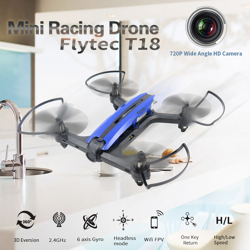 Only $41.99 for Flytec T18 Wifi FPV 720P Wide Angle HD Camera Mini RC Racing Drone RTF Quadcopter from RCMOMENT