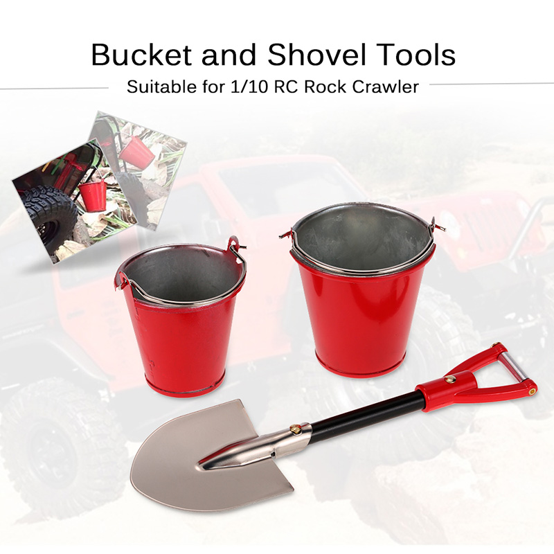 RC Crawler 1:10 Bucket Shovel Tools Decor for CC01 Axial SCX10 RC4WD