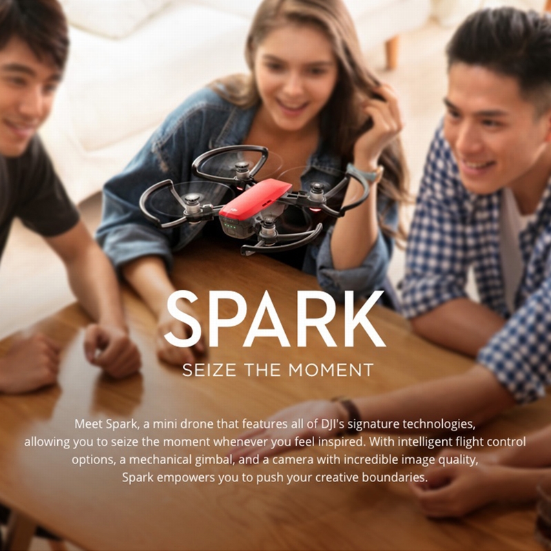 $28 OFF DJI Spark Mini RC Selfie Drone - BNF,free shipping $510.99(Code:TTSPARK2) from TOMTOP Technology Co., Ltd