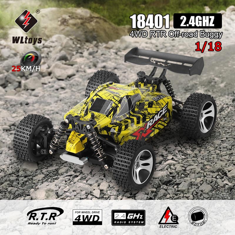 $5 OFF WLtoys 18401 Brushed Buggy RC Car,free shipping $38.99(Code:TTWLCAR5) from TOMTOP Technology Co., Ltd