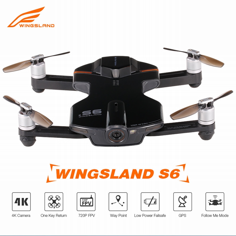 Get $15 off For WINGSLAND S6 Pocket Selfie Drone Wifi FPV With 4K 13MP HD Camera Optical Flow GPS Smart RC Quadcopter with code SALE15 Only $274.99+free shipping from RCMOMENT
