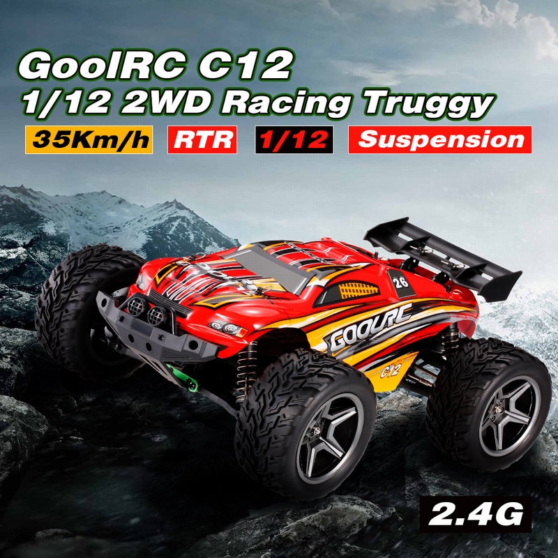 49.99$ for GoolRC C12 2.4GHz 2WD 1/12 35km/h Brushed Electric Monster Truck from RCMOMENT