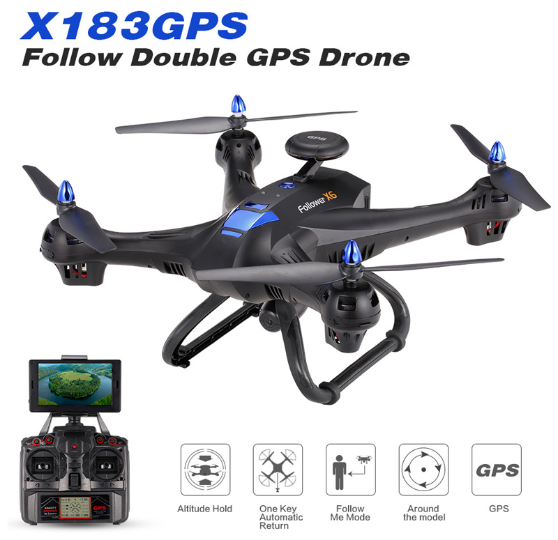 Only $139.99 For X183GPS Follow Double GPS 2.0MP HD Camera Drone with code EJ8662 from RCMOMENT