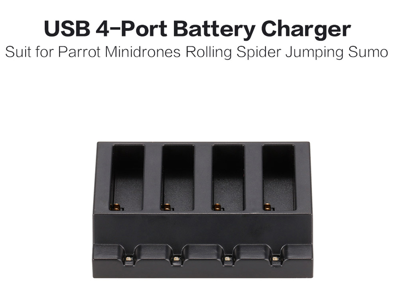 USB 4-Port Battery Charger for Parrot Minidrones Rolling Spider Mambo Swing L7R4 
