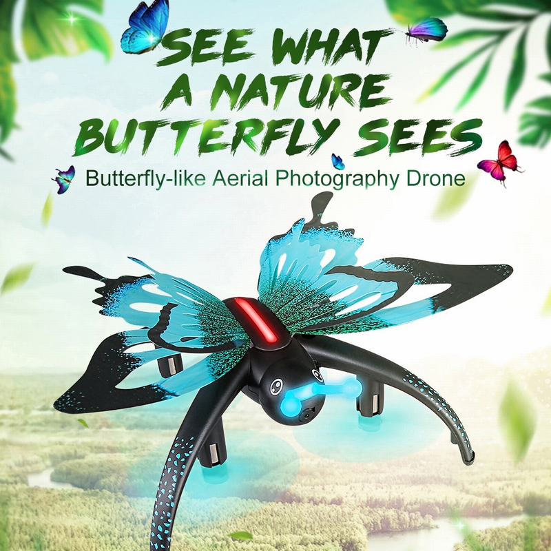 Get $4 Off For Original JJR/C H42WH Butterfly WIFI FPV 0.3MP Camera Quadcopter G-sensor Mini RC Selfie Drone Two Extra Battery with code EJ88301 Only $41.99 +free shipping from RCMOMENT