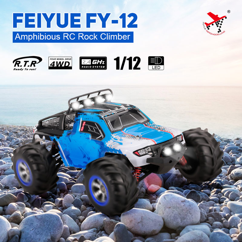 Only 99$ for FEIYUE FY-12 1/12 2.4GHz 4WD Amphibious High Speed Remote Control Rock Climber RTR from RCMOMENT