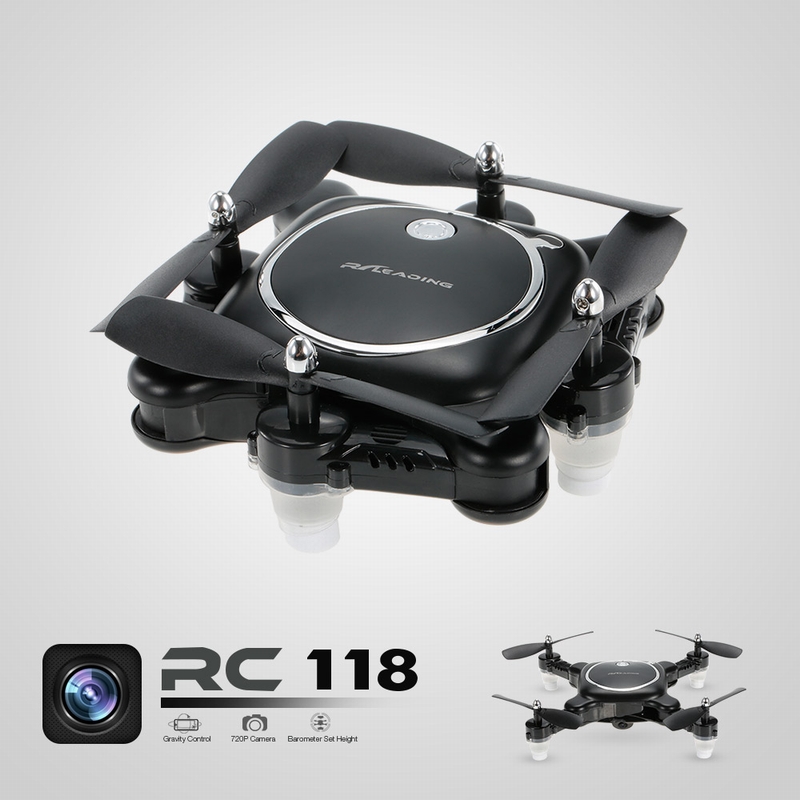 Get 8$ off RC118 720P HD Camera Wifi FPV Quadcopter Foldable Optical Flow Selfie G-Sensor from RCMOMENT
