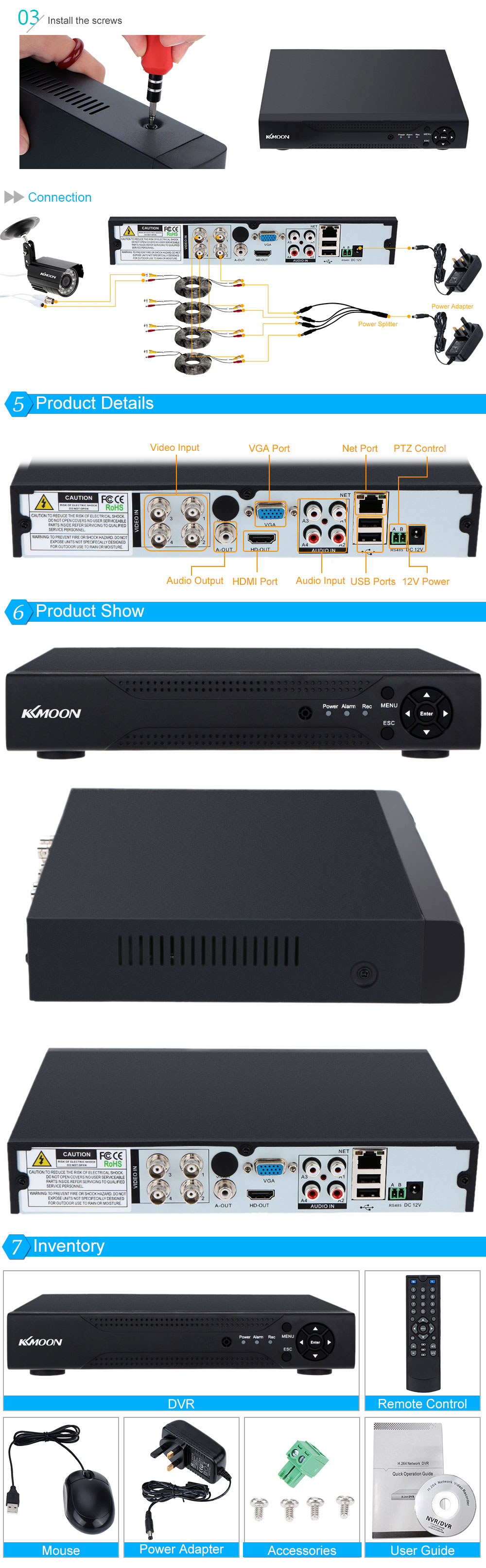 kkmoon dvr user manual